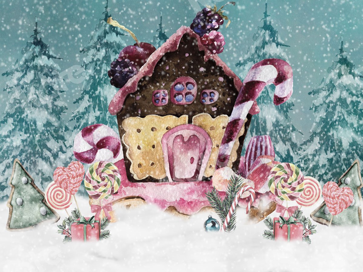 Cargar imagen en el visor de la galería, Kate Fondo de cacao caliente de pan de jengibre de azúcares navideños para fotografía Navidad