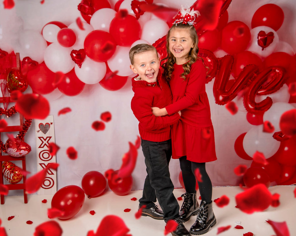 Kate Telón de fondo de arco de globos de San Valentín para fotografía