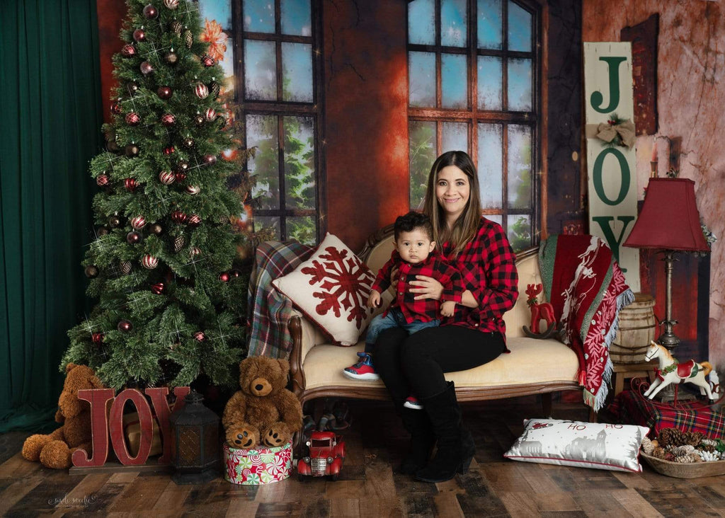 Katebackdrop£ºKate Christmas Tree Photography Backdrop Piano Photo Background