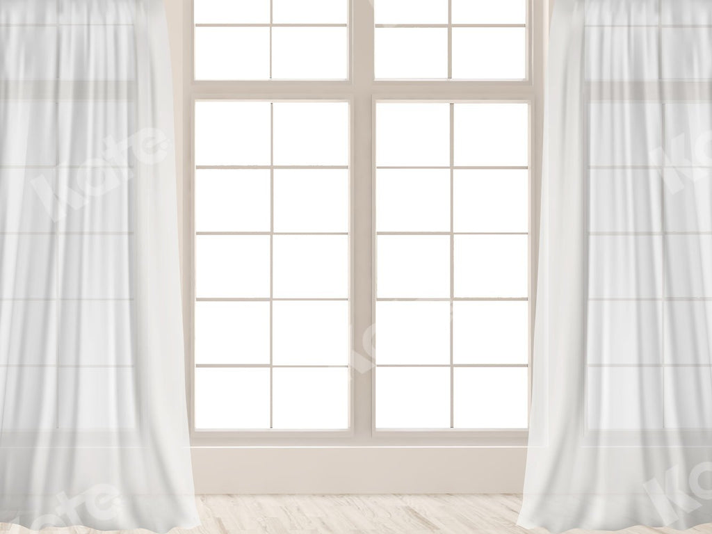 Kate Telón de fondo de cortina blanca de ventana blanca para fotografía