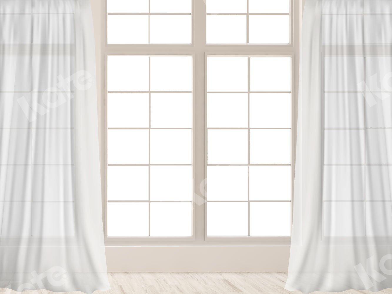 Cargar imagen en el visor de la galería, Kate Telón de fondo de cortina blanca de ventana blanca para fotografía