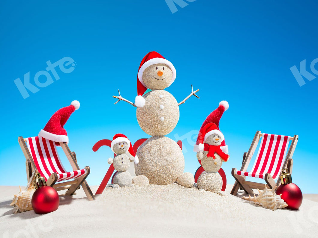 Kate Telón de fondo de playa de Navidad para fotografía