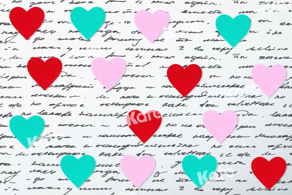 Kate Fondo de pared de palabras de amor de San Valentín para fotografía