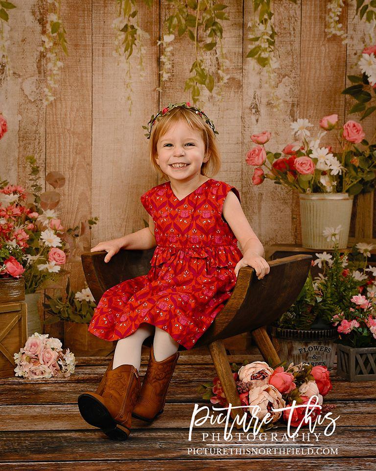 Katebackdrop£ºKate Pink Floral Wooden Spring/Mother's Day Backdrop Designed by Jia Chan Photography