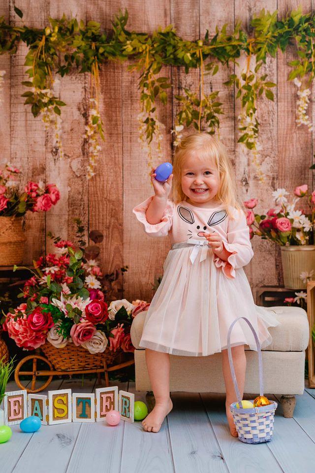 Katebackdrop£ºKate Pink Floral Wooden Spring/Mother's Day Backdrop Designed by Jia Chan Photography