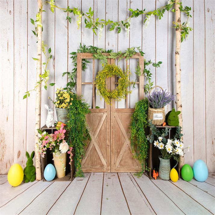 Kate floral puerta de granero telón de fondo de Pascua Diseñado por Jia Chan Photography