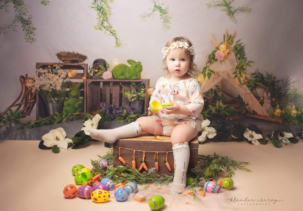 Katebackdrop£ºKate Spring\Easter Green Leaves Backdrop Designed by Jia Chan Photography