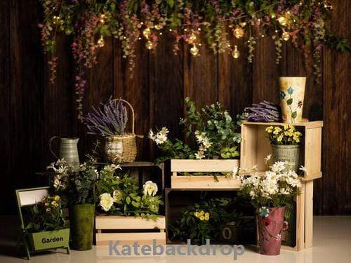 Katebackdrop£ºKate Spring Flowers Garden Wooden Backdrop Designed by Jia Chan Photography