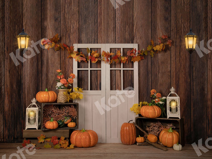 Kate Calabazas de otoño / acción de gracias con fondo de luces diseñado por Jia Chan Photography