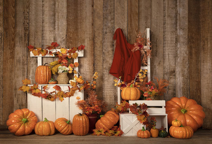 Kate Fondo de soporte de calabazas de Halloween de otoño / Acción de Gracias diseñado por Jia Chan Photography