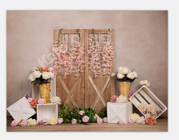 Kate Telón de fondo de puerta de flores de primavera diseñado por Emetselch