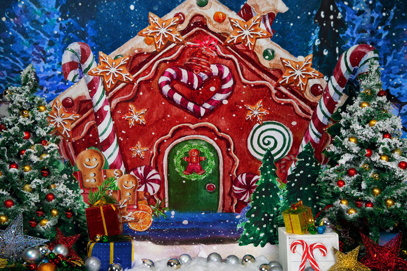 Cargar imagen en el visor de la galería, Kate Casa de jengibre  Navidad  árbol de Navidad regalo fondo