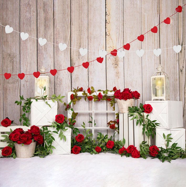 Cargar imagen en el visor de la galería, Kate Telón de fondo de rosas de San Valentín diseñado por Emetselch