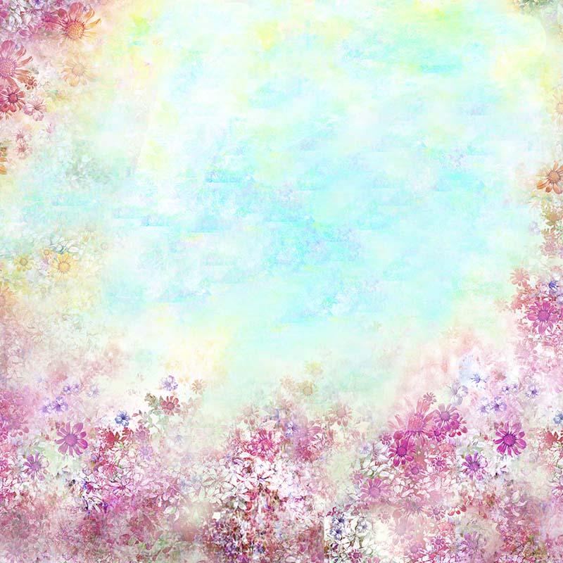 Kate Fine Art Telón de fondo morado floral diseñado por GQ