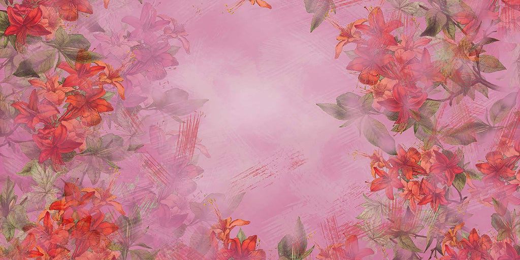 Kate Fine Art Telón de fondo rojo floral diseñado por GQ