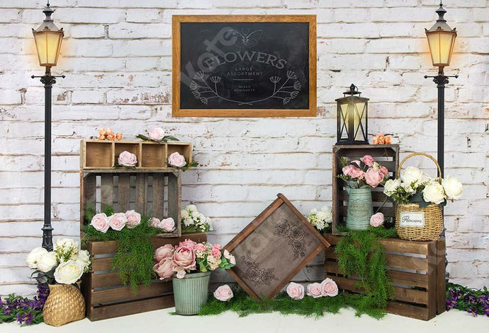 Kate Fondo de tienda de flores de primavera / día de San Valentín diseñado por Emetselch