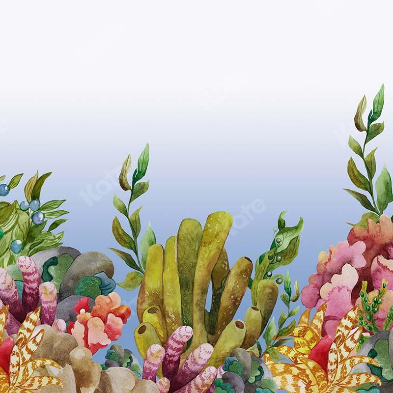 Kate Fondo de verano bajo el mar corales pez pez Diseñado por GQ