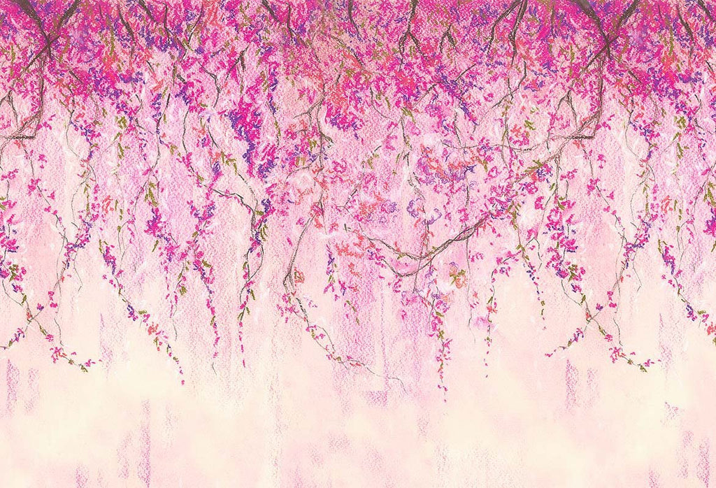 Kate Primavera rosa flores bellas artes violetas telón de fondo diseñado por Chain Photography