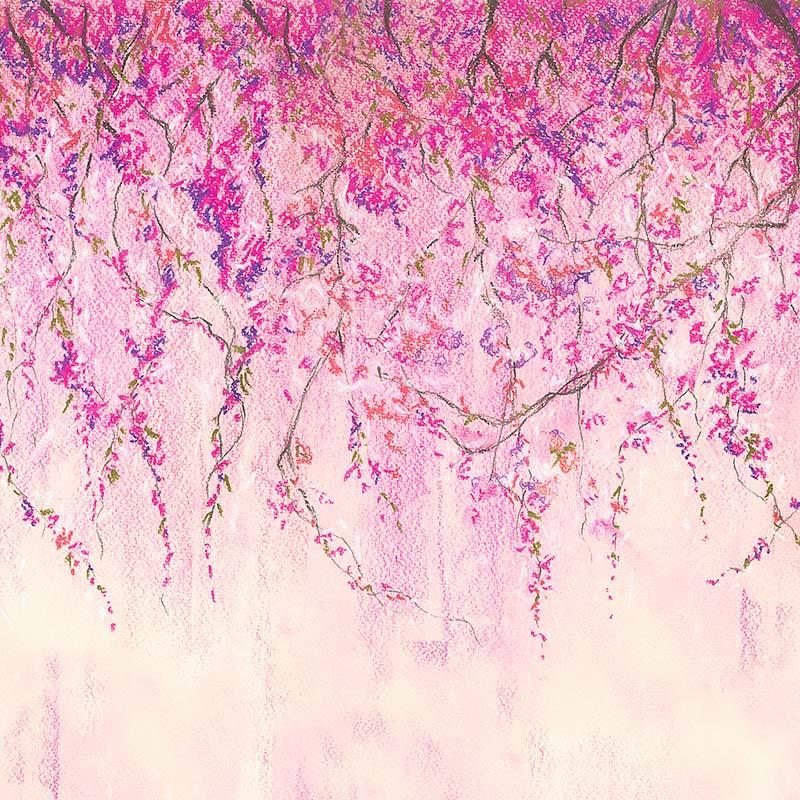 Kate Primavera rosa flores bellas artes violetas telón de fondo diseñado por Chain Photography