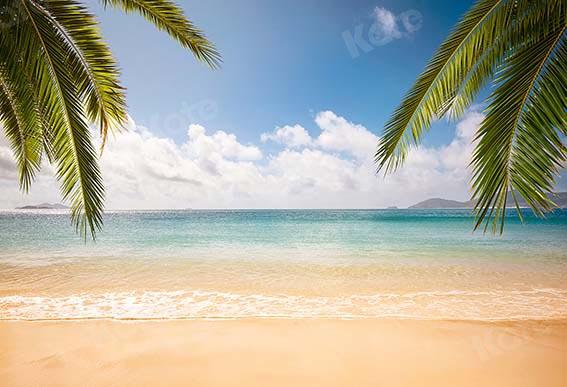 Kate Telón de fondo de cielo azul de playa de verano diseñado por Chain Photography