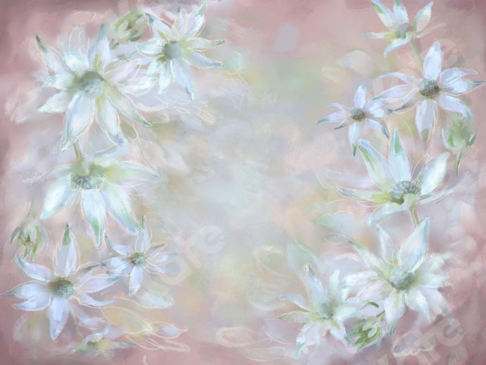 Kate Telón de fondo de arte floral blanco diseñado por GQ