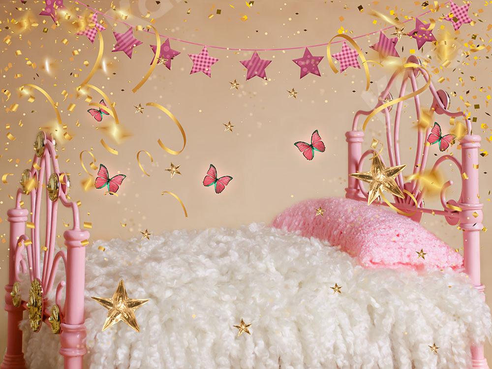 Kate Fondo de cama de niña rosa diseñado por Emetselch
