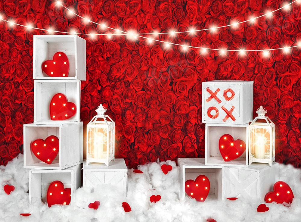 Kate Fondo de Xoxo de pared de rosas de San Valentín diseñado por Kate Image