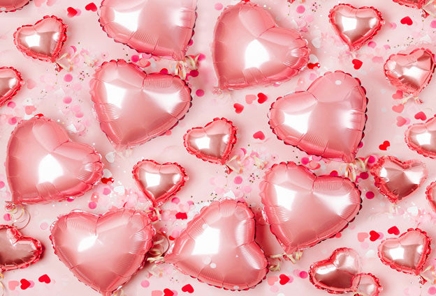 Kate Telón de fondo de corazón de amor rosa de San Valentín diseñado por Emetselch