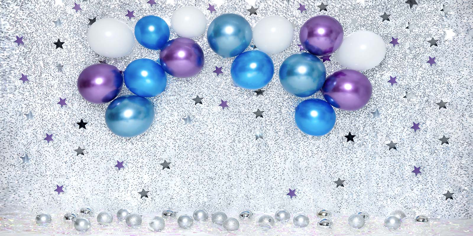 Kate Cake Smash Telón de fondo de globos azul estrella diseñado por Emetselch