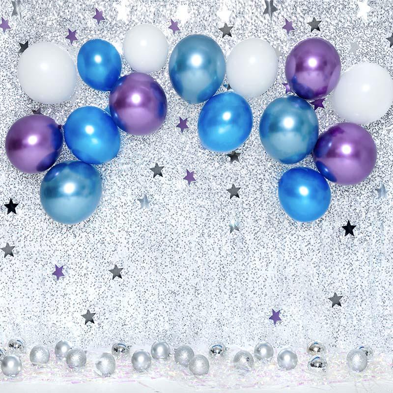 Kate Cake Smash Telón de fondo de globos azul estrella diseñado por Emetselch