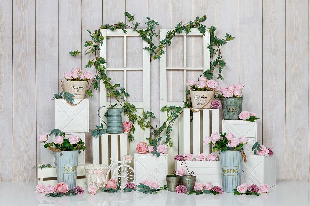 Kate Telón de fondo rosa rosa de primavera / día de San Valentín diseñado por Emetselch