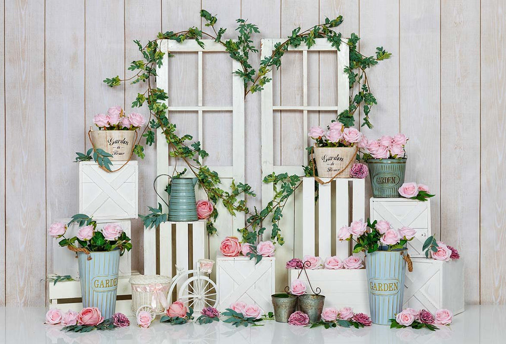 Kate Telón de fondo rosa rosa de primavera / día de San Valentín diseñado por Emetselch
