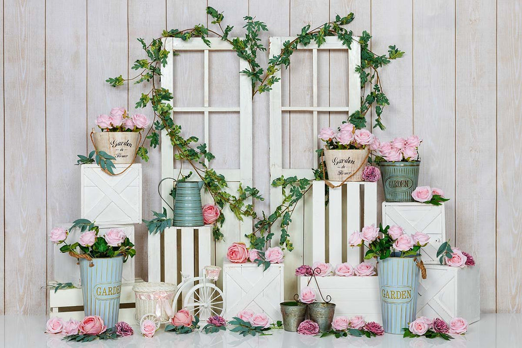 Kate Telón de fondo rosa rosa de primavera / día de San Valentín diseñado por Emetselch