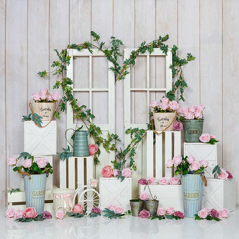 Kate Telón de fondo rosa rosa de primavera / día de San Valentín diseñado por Emetselch