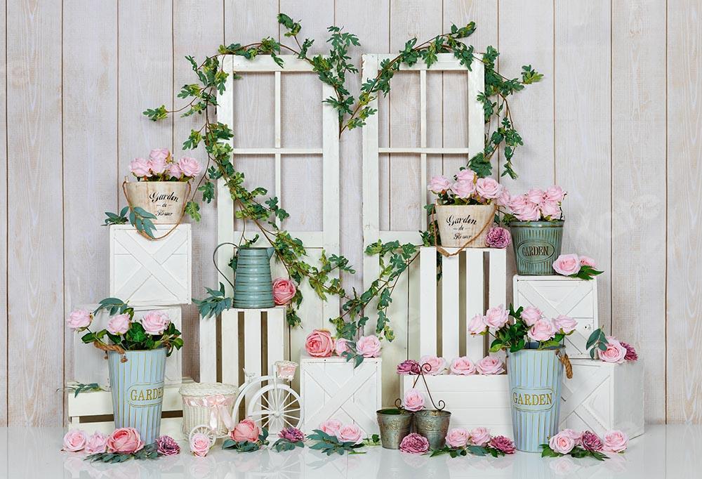 Kate Telón de fondo rosa rosa de primavera / día de San Valentín diseñado por Emetselch
