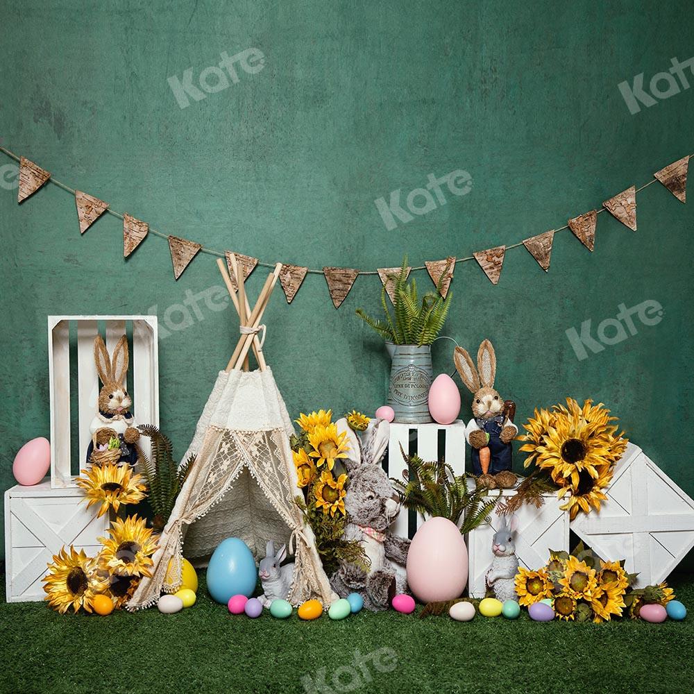 Kate Tienda de Pascua Huevo Conejito Telón de fondo verde Diseñado por Emetselch