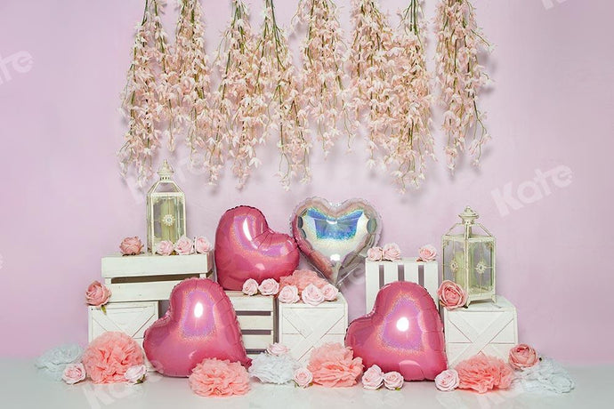 Kate Fondo de corazón rosa de primavera / día de San Valentín diseñado por Emetselch