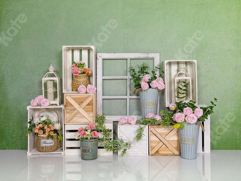 Kate Fondo verde rosa de primavera / día de San Patricio diseñado por Emetselch