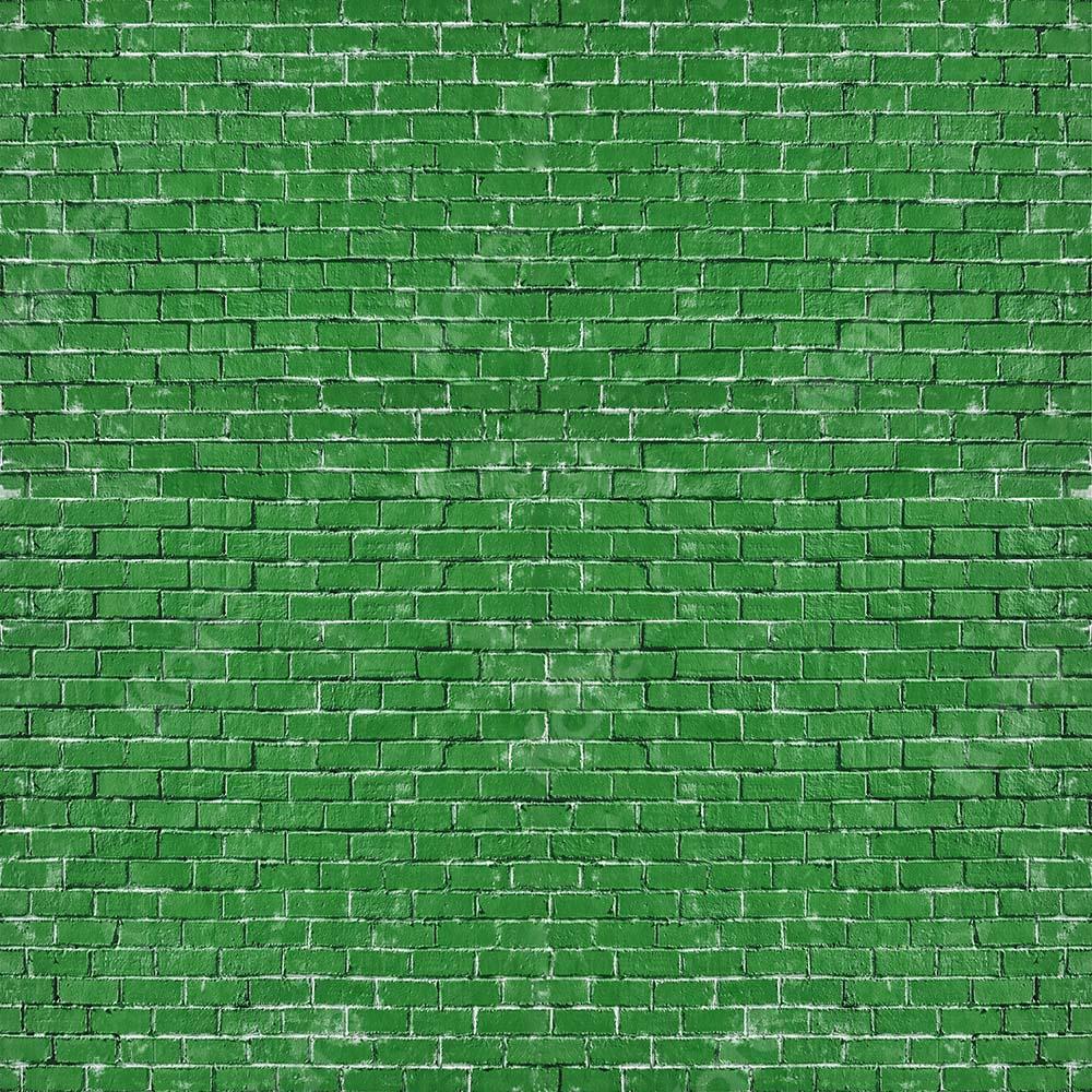 Cargar imagen en el visor de la galería, Kate Telón de fondo de pared de ladrillo verde primavera diseñado por Kate Image