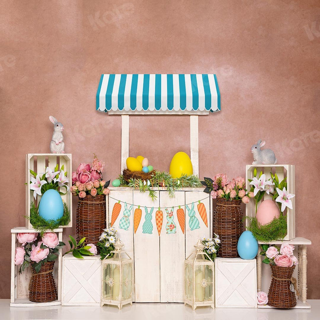 Kate Flores de fondo de conejito de huevos de Pascua de primavera diseñadas por Emetselch