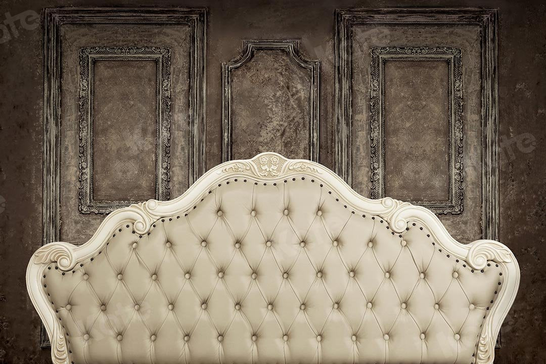 Cargar imagen en el visor de la galería, Kate Cabecera dormitorio beige retro pared tocador telón de fondo diseñado por Kate Image