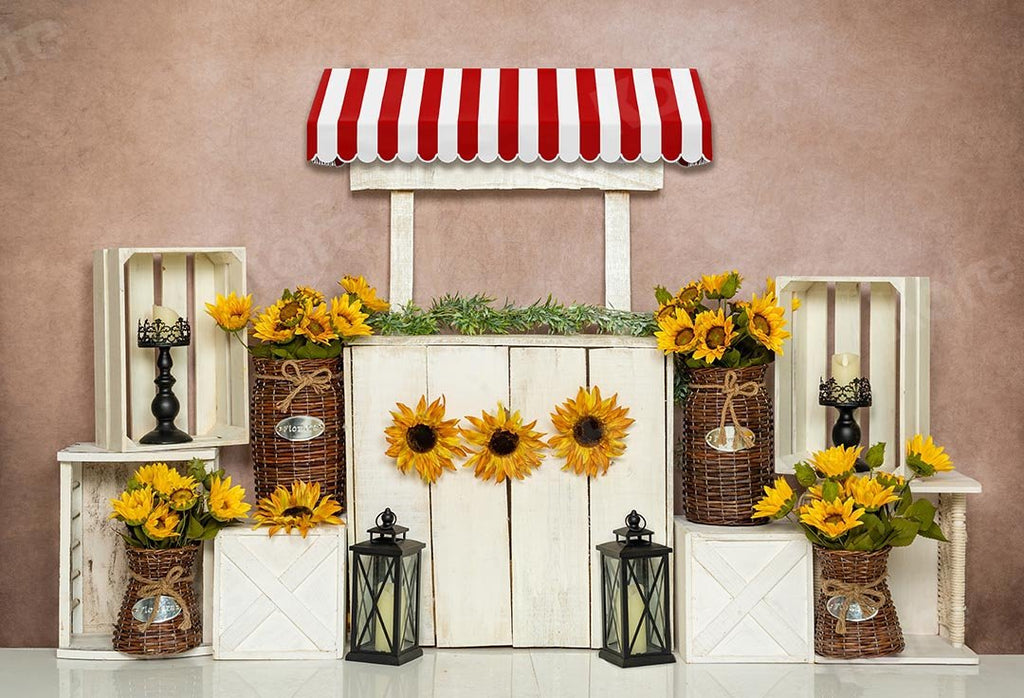 Kate Fondo de soporte de girasoles de primavera / día de la madre diseñado por Emetselch