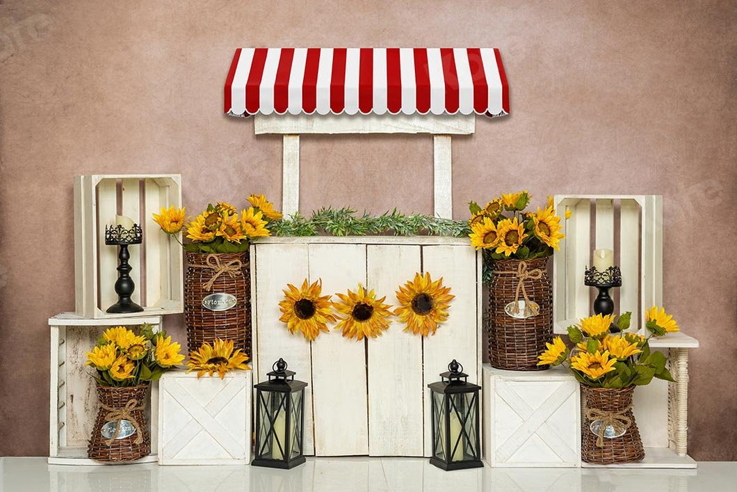 Kate Fondo de soporte de girasoles de primavera / día de la madre diseñado por Emetselch