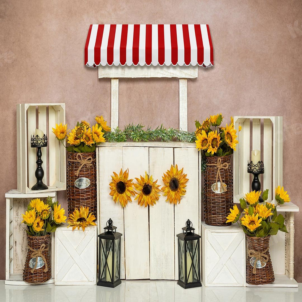 Kate Fondo de soporte de girasoles de primavera / día de la madre diseñado por Emetselch