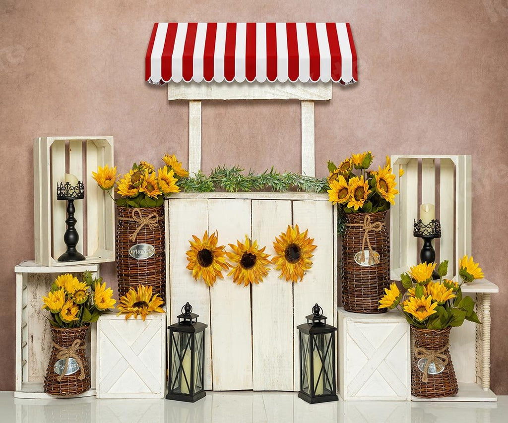 Kate Fondo de soporte de girasoles de primavera / día de la madre diseñado por Emetselch