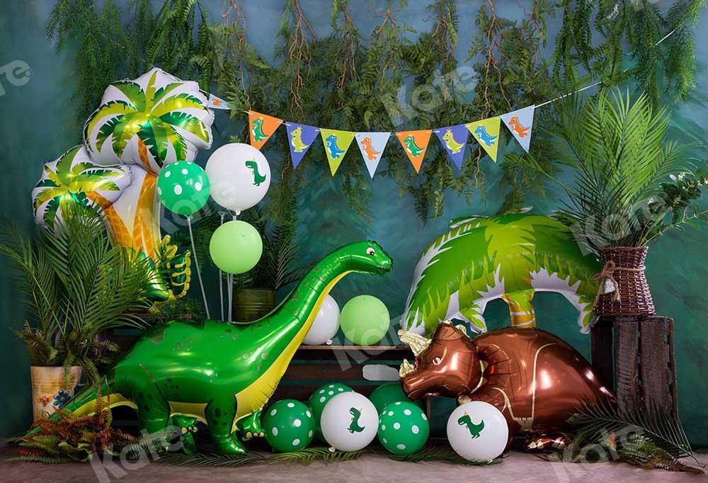 Kate Verano Cake Smash Selva Dinosaurio Chico Telón de fondo para fotografía diseñado por Emetselch