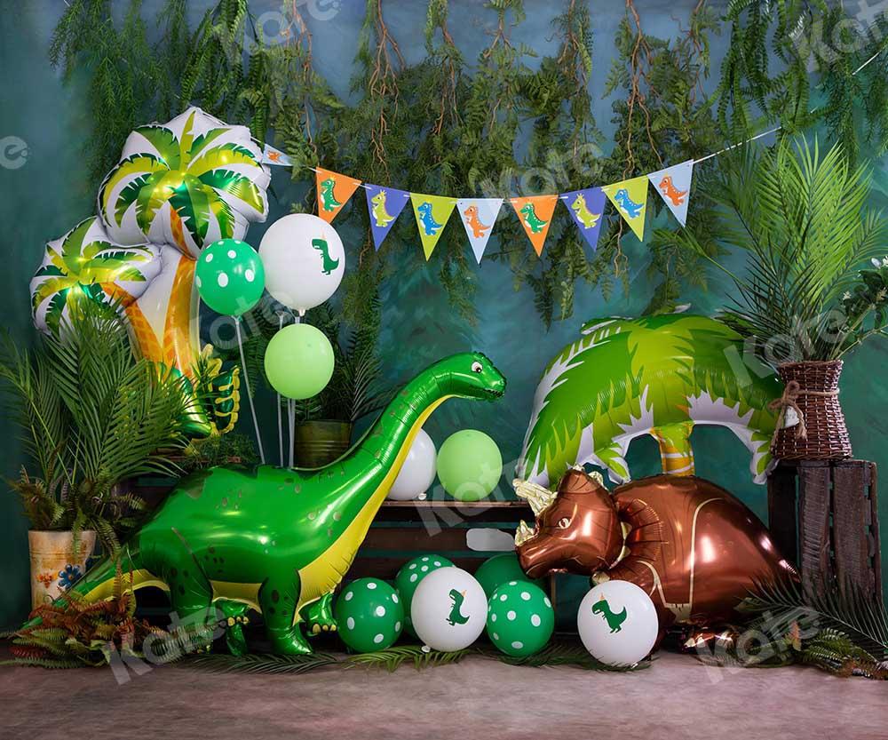 Kate Verano Cake Smash Selva Dinosaurio Chico Telón de fondo para fotografía diseñado por Emetselch