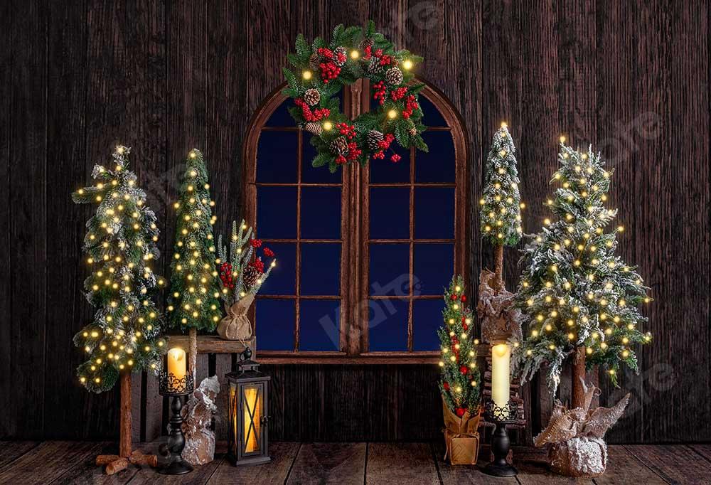 Cargar imagen en el visor de la galería, Kate Navidad Ventana De madera Telón de fondo para fotografía diseñado por Emetselch