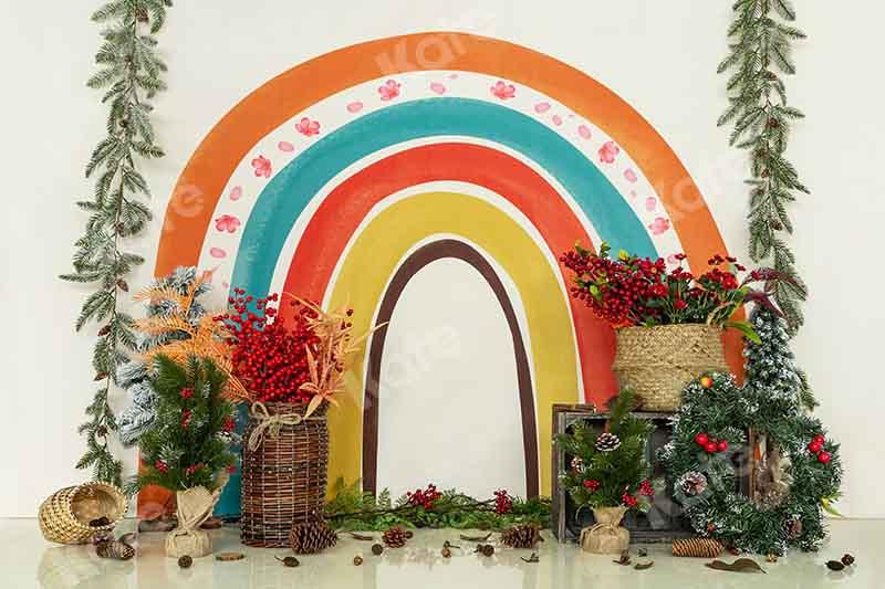 Kate Navidad arcoíris Cake Samsh Telón de fondo para fotografía diseñado por Emetselch