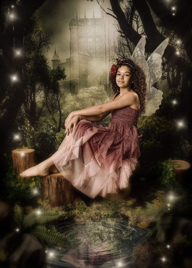 Katebackdrop：Kate Forest Scenery Backdrop Castle Tree Fantastic Easter/Spring